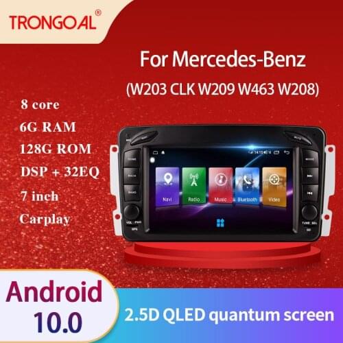 Android 10.0 Car Radio GPS For Mercedes Benz CLK W209 W463 W208 Multimedia Navigation DVD Player Auto Stereo Wifi Carplay