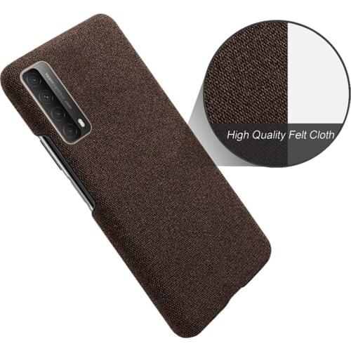Cloth Texture Fit Case On The For Huawei P Smart 2021 Coque Luxury Febric Antiskid Cover For HUAWEI Psmart 2021 4G 6.67" Funda