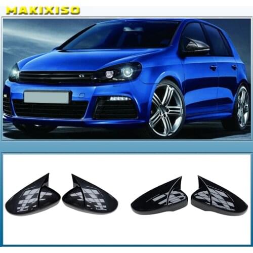 For Scirocco PASSAT Beetle 2009-2018 Black Door Side Wing Rearview Mirror Ox Horn Cover Cap Car Accessories
