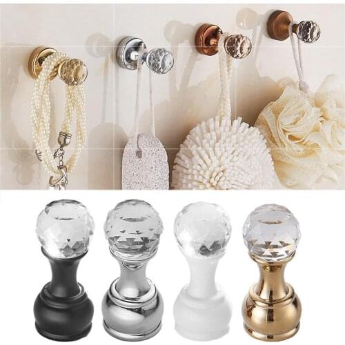European Retro Clothes Hook Crystal Hook Antique Brass Wall Rack Cloth Hook Robe Hook For Bathroom Accessory Hanger Copper