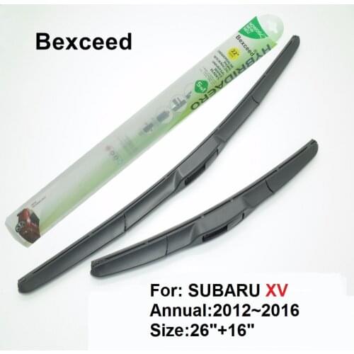 Hybrid Wiper Blade for SUBARU XV 26"+16" Bexceed of All Season Windshield Windscreen 2012 2013 2014 2015 2016
