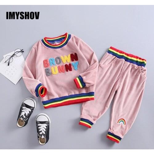 Toddler Baby Girl Clothes Sets Little Girls Boutique Outfits Fashion Cute Spring Kids Tracksuit For Children Clothing Costume 4T