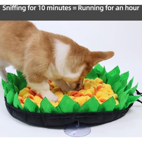 Sniffing Mat Dog Sniffing Mat Sunflower Puzzle Anti Slip Feeding Mat Interactive Dog Foraging Mat Pet Slow Feeding Training Mats