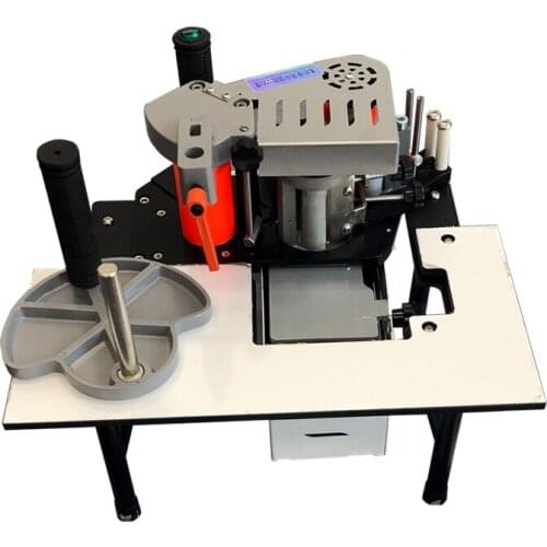 Edge Banding Machine Portable Wood PVC Two-Sided Gluing Edge Bander 220V With Tray Cut Adjustable Speed 1200W 1000ml