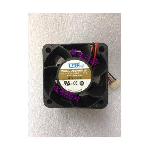 For AVC DB04028B12H DC 12V 0.53A 4-wire 4-pin 40x40x28mm Server Square fan