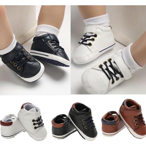 Baby Summer Clothing Newborn Baby Boy Girl Soft Sole Leather Crib Shoes Solid Causal Hook 0-18M Toddler Shoes Sport Walkers