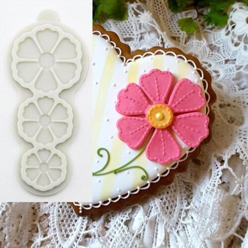 Luyou 1pc FLOWER Silicone Cake mold fondant mold birthday cake decorating tools chocolate Sugarcraft mold FM1879