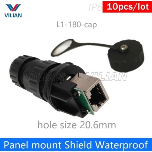 M19 quickly assembly Socket RJ45 outdoor Connector Waterproof Ap box metal shielded adapter IP67 Interface Factory sell 10units