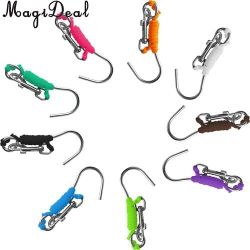 MagiDeal High Quality Scuba Diving Reef Drift Hook With 47' Line & Stainless Steel Clip for Fishing Underwater Photographers Acc
