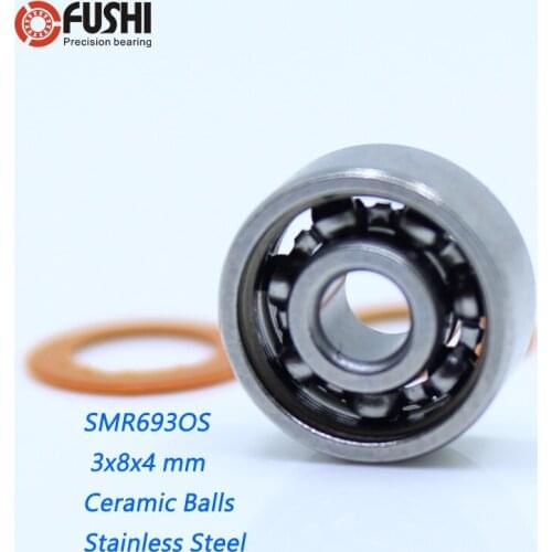 Miniature 4 cylinder engine SMR693 2OS Bearing 3x8x4 mm CB ABEC7 Stainless Steel Hybrid Ceramic Bearing DRY 693 Ball Bearings