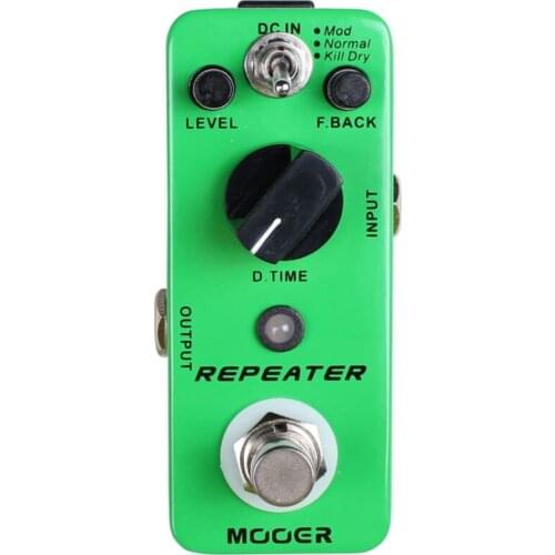 MOOER Digital Delay Guitar Pedal 3 Working Modes Mod/Normal/Kill Dry Effect Pedal Guitar Pedal MDL1 Repeater Guitar Accessories