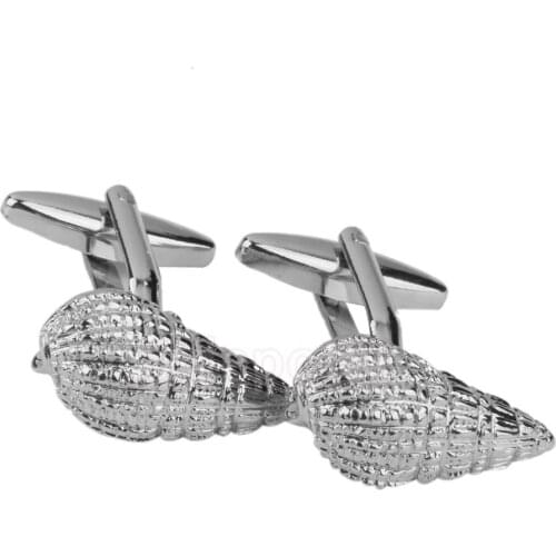 New Arrivals Copper Sea Snail Cufflinks Cuff Links Jewelry Birthday Favor Gift 1Pair