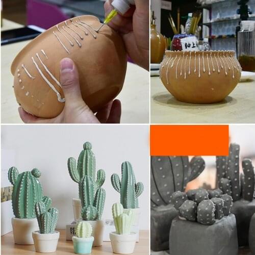 Plastic Squeeze Bottle Pottery Tools Mud Maker Creative Crafts Ceramic Clay Polymer Modelling Mud Point Mud Line Decoration Tool