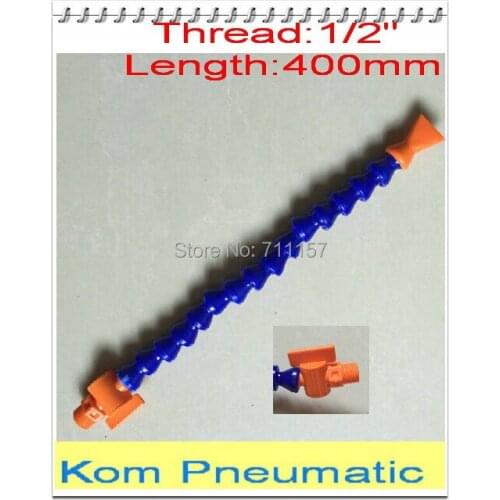 40CM 1/2" Inch Thread Plastic Flexible Water Oil Coolant Pipe Hose, With Switch Valve,Flat Nozzle, Adjustable