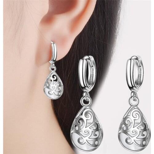 Sole Memory Opal Pendant Literary Sweet Romantic Fresh 925 Sterling Silver Fashion Female Dangle Earrings SEA532