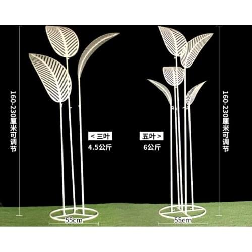 Wedding props Iron banana leaves road guide wedding stage layout display decoration shop window ornaments