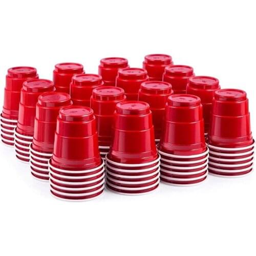 100Pcs 2oz Disposable Wine Glass Mini Plastic Cup Suitable for Party Games Jelly Shooting Wild Grid Bombs Tasting Samples