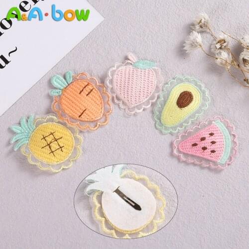 1pcs Fruit Baby Hairclip Cute Girls Hair Clip Floral Infant Hairpins Lace Children Toddler Barrettes Baby Hair Accessories