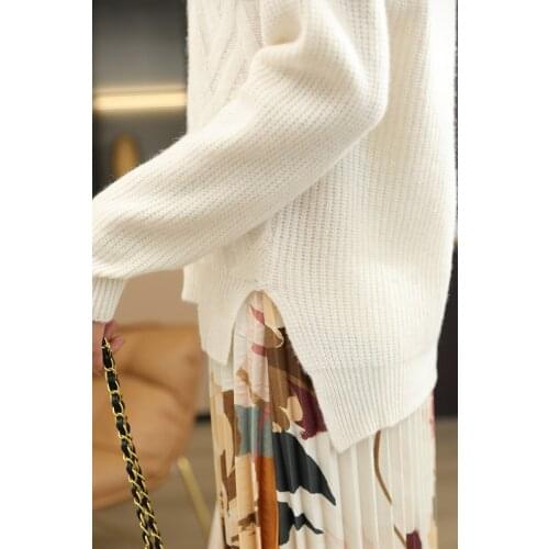 KOIJINSKY 2021 pure wool womens autumn and winter elderly knitted sweater Top womens choice