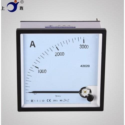 1Pcs Pointer Type DC Ammeter 42C20 3000A 75mV ammeter