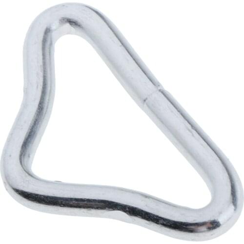 10pcs Stainless Steel Silvery Triangle Rings Buckle Ring V-rings for Outdoor Trampoline Replacement Accessories