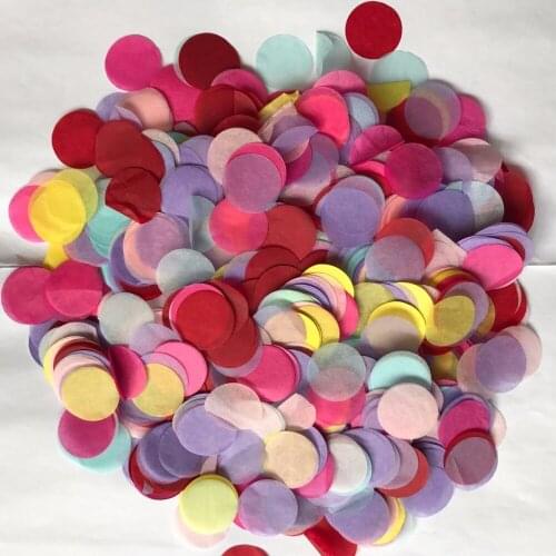 15g/bag 2.5cm Balloon Tissue Confetti Decoration Wedding Bithday Party Round Paper Confetti For Table Decorations