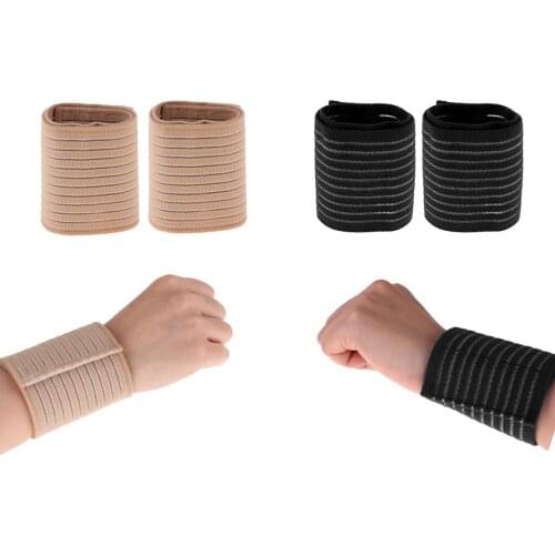 2 Pairs Elastic Wrist Strap Support Sport Hand Protector Bandage Straps Guard, Portable & Durable