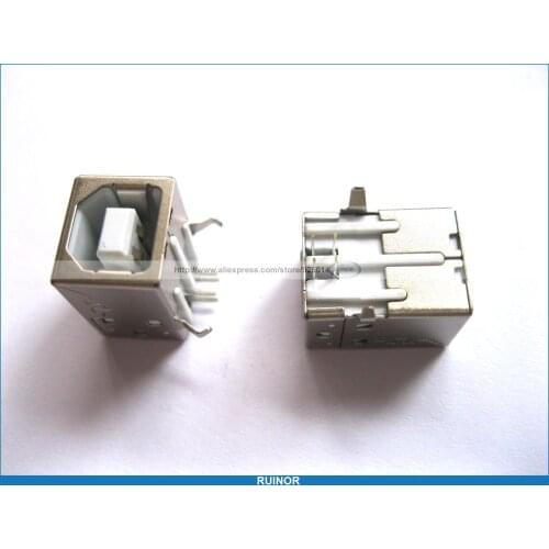 20 Pcs USB 2.0 Connector Female Type B Replacement Solder Port 4 Printer Use