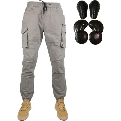 3 Colors 2 Kinds Of Protective Gear Optional Motorcycle Riding Thick Pants Tooling Style Built-in Protective Gear Cool Day Ride