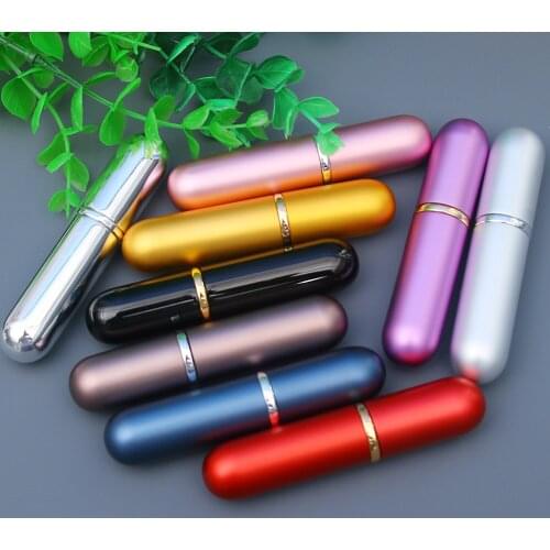 5ml Perfume Atomizer Portable Liquid Container For Cosmetics Mini Aluminum Spray Alcochol Empty Bottle Refillable For Traveling