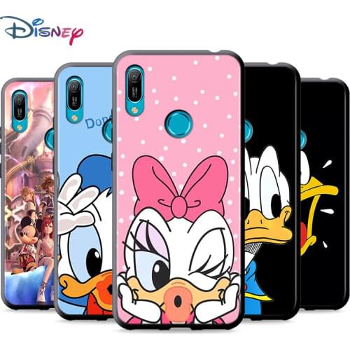 Black Soft Cartoon Donald Duck For Huawei P Smart 2021 2020 Z S Mate 40 RS 30 20 20X 10 Pro Plus Lite 2019 Phone Case
