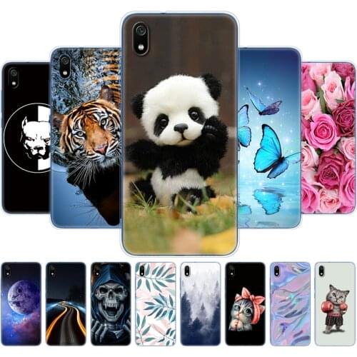 For xiaomi redmi 7a case full protection soft tpu back silicon cover For redmi 7 a bumper hongmi 7a phone shell bag coque Panda