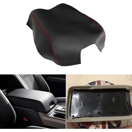 Microfiber Leather Car Center Control Armrest Box Cover Bench Seat Protective Trim For Ford F150 2015 2016 2017 2018 2019