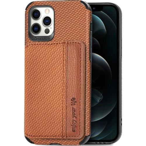 Armor Fiber Flip Cards Wallet Phone Case For iPhone 12 11 Pro XS Max X XR 7 8 Plus 11 12 Pro SE2020 Shockproof Bumper Back Cover