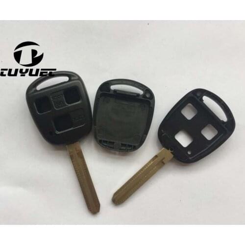 3 Buttons Remote Key Shell For Toyota Camry Car Keys Blank Case With TOY43 Blade
