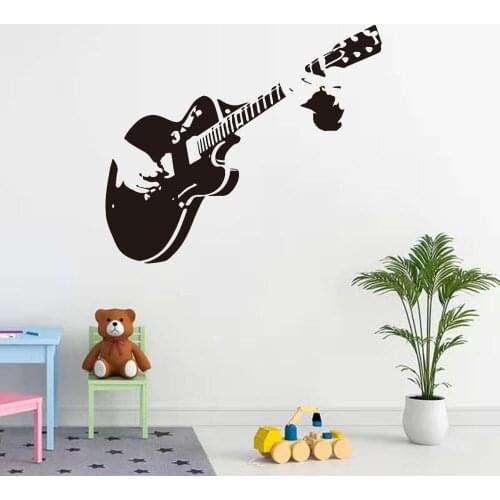 Living Room Bedroom Decoration Mural Decals Creative Guitar Music Wall Stickers Home Decoration Art Vinyl Wall Stickers