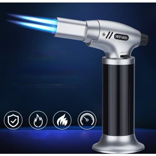 High Firepower Double Straight Double-fire Spray Gun Welding Torch Lighter Soplete Cocina Party Barbecue Good Helper Isqueiro