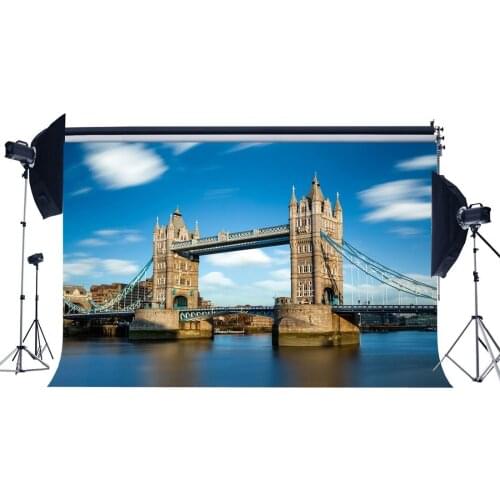 London Elegant Archiculture Thames Backdrops Blue Sky White Cloud Nature Spring Photography Background