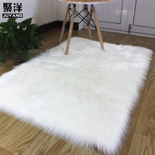 Artificial Sheepskin Hairy Mat Love Heart Rugs Shaggy Carpet Wool Faux Fluffy Mats NO Lint Carpet For Living Room Kid Room