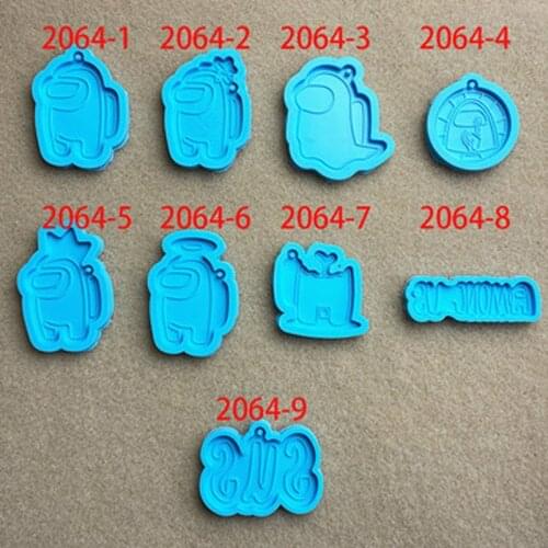 Among Us Keychain Silicone Mold DIY Crystal Epoxy Mould for Resin