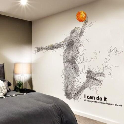 Creative Line Geometry Wall Stickers Boy Teenager Room Decor Aesthetic Vinyl 3D Bedroom Decals for Furniture Self-adhesive