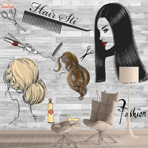 Fashion Haircut 3d Nature Wallpaper Mural Wallpapers for Living Room Wall Paper Papers Home Decor Barber Shop Salon Murals Rolls