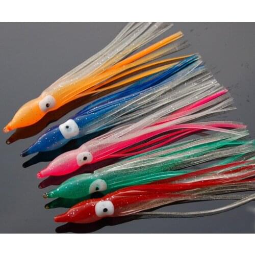 Soft Lures Squid Fishing Lures 11cm/3.5g Bait Octopus Whiskers Soft Baits Fishing Lures Fishing Bait