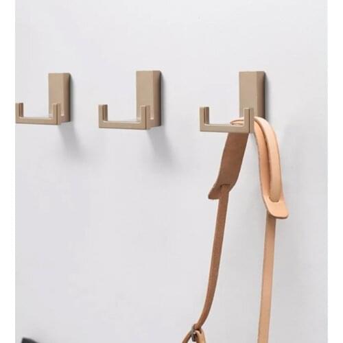 HJY Wall Hooks Decorative Metal Cloth Coat Rack Bag Hat Hanging Double Hooks for Bathroom Towels Keys Accessory Hanger ZX094