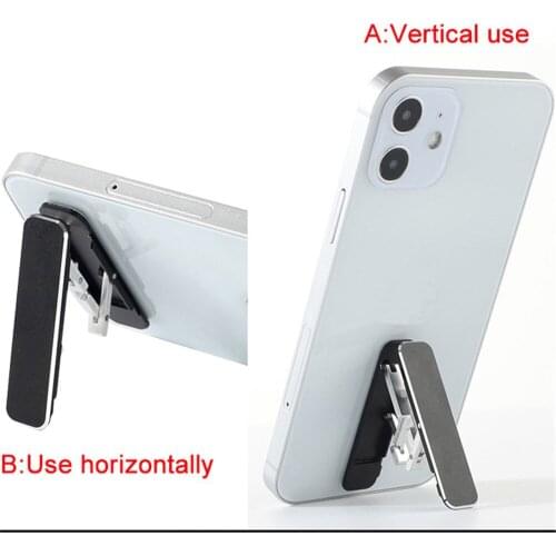Mini Invisible Portable Foldable Mobile Phone Stand Aluminum Alloy Desktop Mount Holder Adjustable Stand for Cellphone Universal