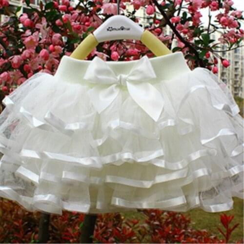 2020 new Tutu Skirt Girls Cake Tutu Pettiskirt Dance Mini Skirt Birthday Princess Ball Gown Children Kids Clothes white Skirts
