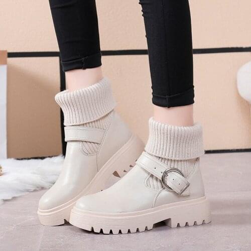 New winter ladies boots ladies British ankle boots low heel ankle boots fashion womens shoes