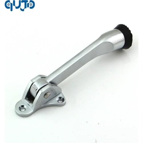 Kickdown Door Stops Zinc Alloy Lever Door Holder Satin Chrome Office Rubber door stopper kick down style holder