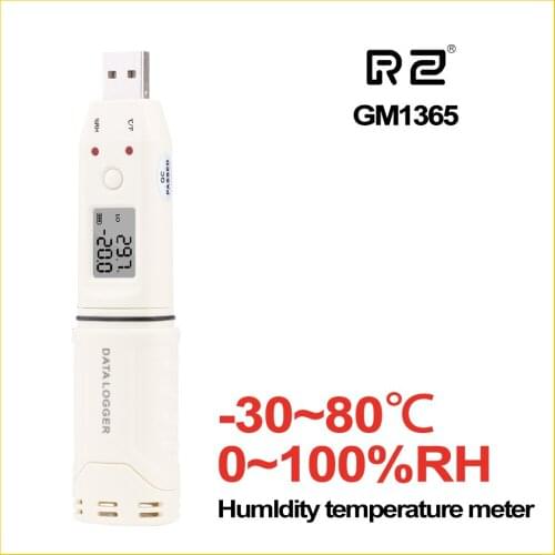 RZ Professional Digital Humidity And Temperature Data Logger LCD display low power consumption temperature GM1365