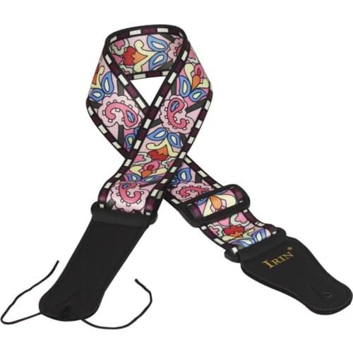 Guitar Strap Polyester ethnic style Flowers Strap Adjustable Electric Guitar Bass Ukulele Straps Belts